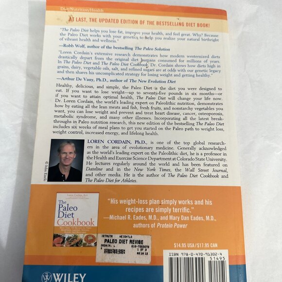 The Paleo Diet by Loren Cordain, PhD – Paperback - Picture 2 of 2